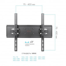 Настенный кронштейн для LED/LCD телевизоров Arm Media PT-16 black