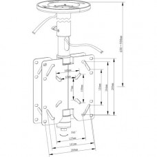 Потолочный кронштейн для LED/LCD телевизоров Kromax COBRA-2 black