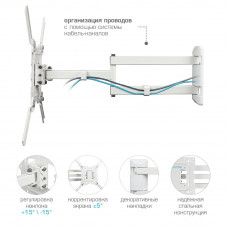 Настенный кронштейн для LED/LCD телевизоров Kromax DIX-18 white