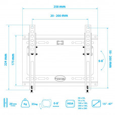 Настенный кронштейн для LED/LCD телевизоров Kromax IDEAL-6 white