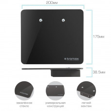 Полка для DVD, Blu-Ray плеера, проектора и AV-техники Kromax MICRO-MONO black