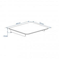 Полка для DVD, Blu-Ray плеера, проектора и AV-техники Kromax MINI-MONO black