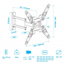 Настенный кронштейн для LED/LCD телевизоров Kromax OPTIMA-414 black