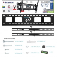 Настенный кронштейн для LED/LCD телевизоров Kromax STAR-2 black